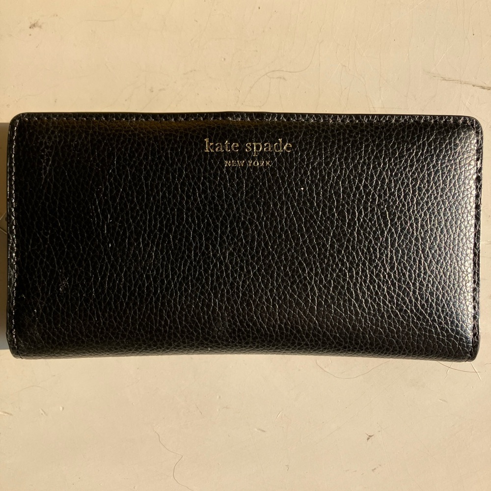 Kate Spade Black Textured Wallet